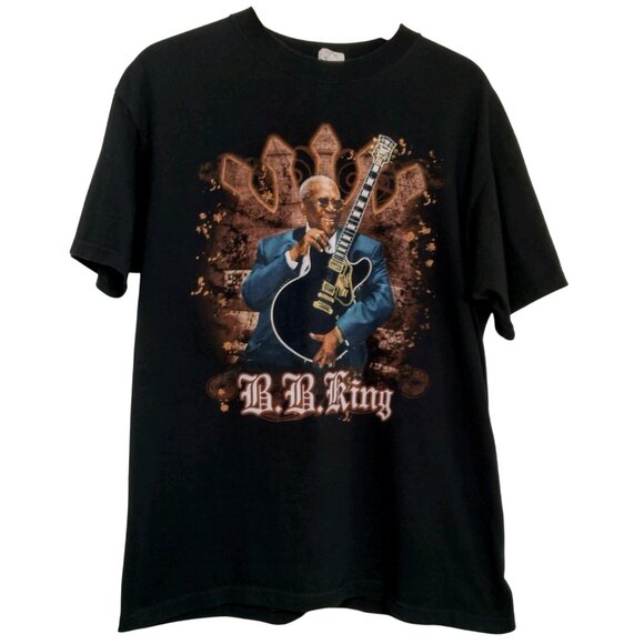 BB King Shirt Men Large 2010 Tour T American Blues Guitarist Guitar Music Black - Picture 2 of 10